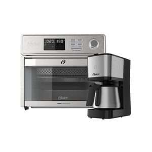 Kit Forno e Fryer 25L e Cafeteira Inox 1,2L Oster - 220V