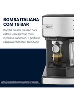 Cafeteira Espresso Oster Nova Primalatte Inox 220V