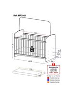 Berço Com Colchão Incluso Certificado Inmetro Olaf Plus Multimóveis Branco Neve