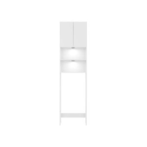 Armário Banheiro com 2 Leds para Sanitário e 2 Portas Branco