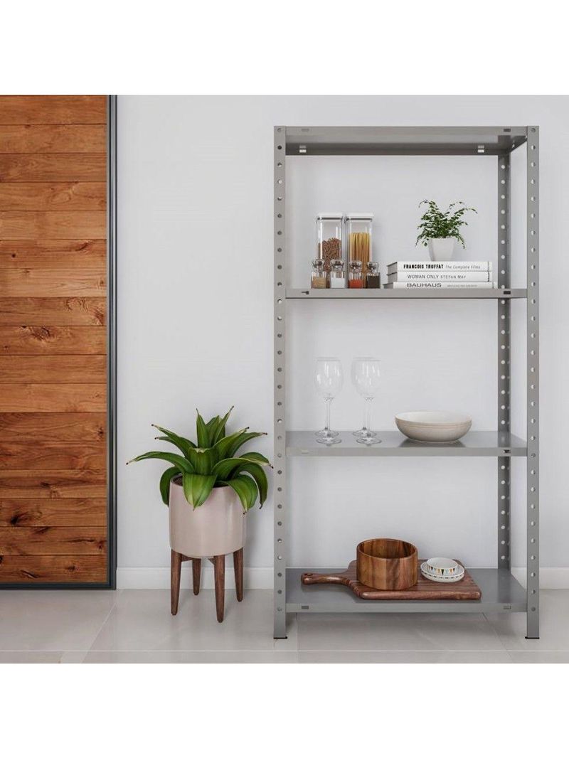 Estante Aço 4 Prateleiras Eaf006 Cinza