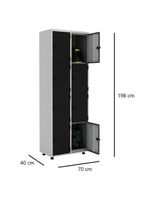 Armário Roupeiro Aço 8 Portas Guarda Volume Ea702 Preto