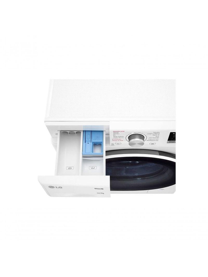 Lava e Seca Smart LG VC4 12kg Branca com Inteligência Artificial AI DD CV5012WC4A – 220V