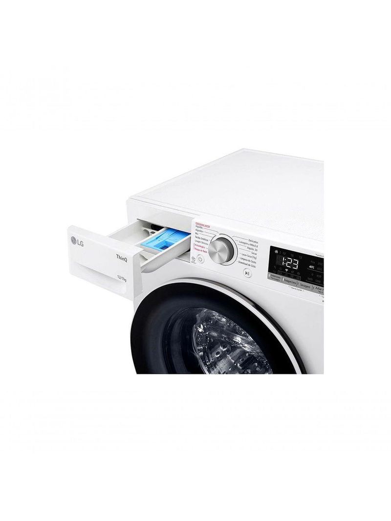 Lava e Seca Smart LG VC4 12kg Branca com Inteligência Artificial AI DD CV5012WC4A – 220V