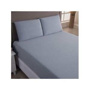 Jogo Cama Lençol Sonnet Solteiro Malha Lisa 100% Algodão Macio 2 Peças - Cinza