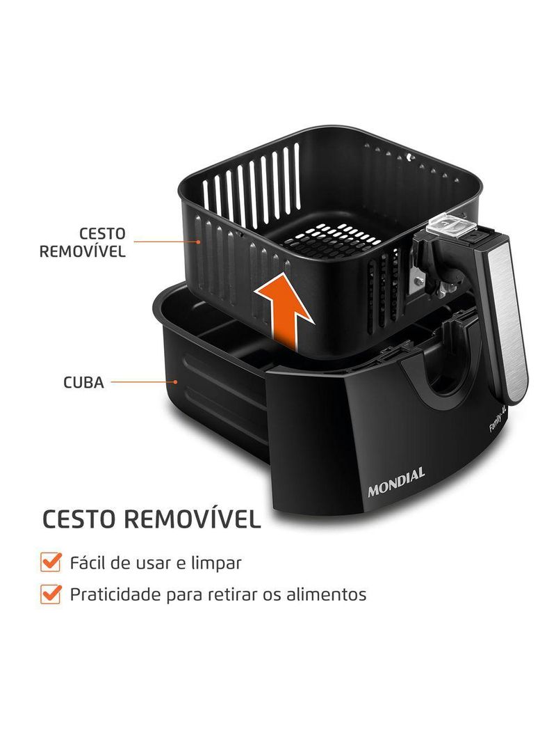 Fritadeira Sem Óleo Air Fryer 4 Litros AFN-40-DI Mondial - 127V/60Hz