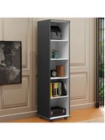 Armário Multiuso Para Quarto Com Chave E Rodízios 1 Porta Lune Preto J&a Preto