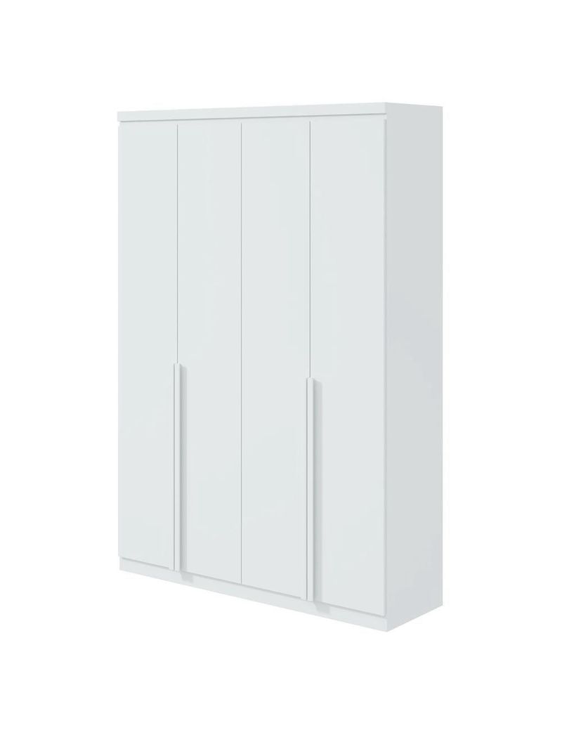 Guarda-roupa Solteiro Alonzo 4 Portas 2 Gavetas Branco Lopas