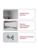 Guarda-roupa Solteiro Alonzo 4 Portas 2 Gavetas Branco Lopas