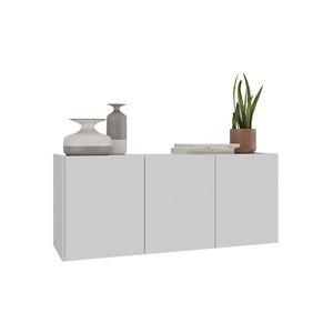 Aparador Buffet Suspenso 3 Portas Multimóveis Mp8001 Branco Branco