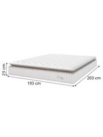 Cama Box Colchão Casal King Molas Ensacadas City Pillow Top 193x203x61cm Linho Branco Bege