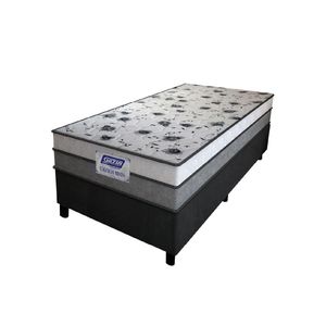 Cama Box Solteiro Colchão Espuma D33 Fort 88x188x59cm Cinza/branco Gazin  Cinza / Branco
