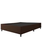 Cama Box Base Casal King 1,93m Suede Marsala Marrom