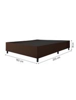 Cama Box Base Casal King 1,93m Suede Marsala Marrom