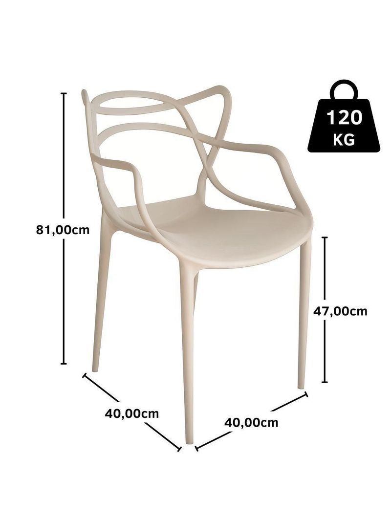 Cadeira De Jantar Allegra - Nude