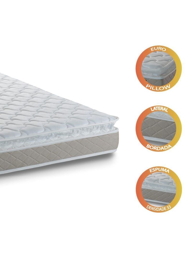 Colchao Hellen Millenium D33 C/pillow 0,88x19 Bg** Bege