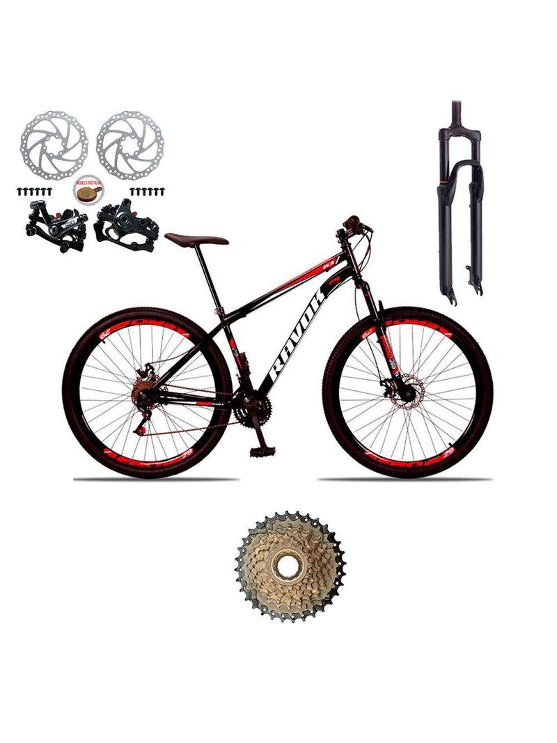 Bicicleta Bike Aço Aro 29 Dianteira 21 Vel  Laranja