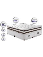 Cama Box King Colchão + Box Molas Ensacadas Cama Inbox