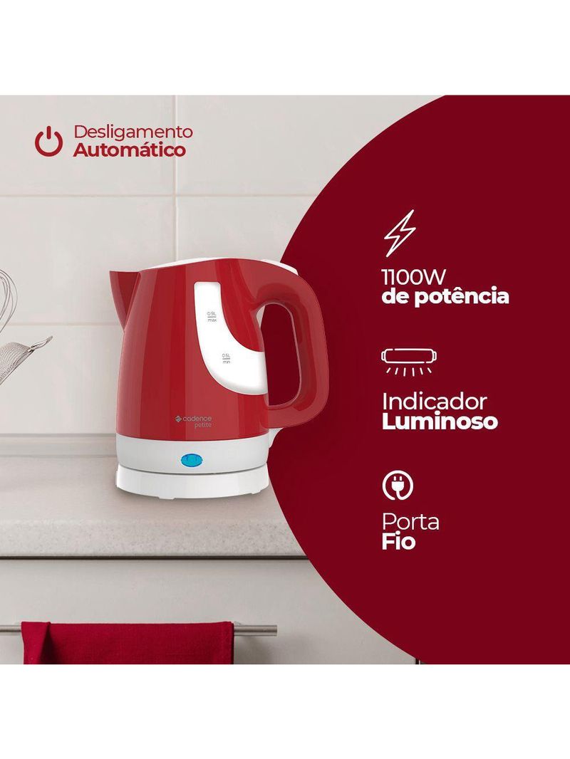 Chaleira Elétrica Petite Cadence 900ml 220V