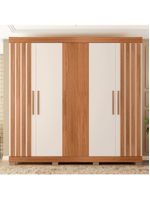 Guarda Roupa Casal 5 Portas 2 Gavetas Marta Marrom Caemmun