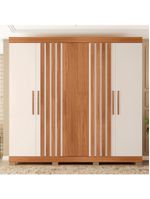 Guarda Roupa Casal 5 Portas 2 Gavetas Marta Marrom Caemmun