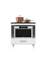 Balcão Nicioli Cooktop 1 Gaveta Branco Com Branco