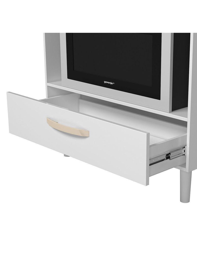 Balcão Nicioli Cooktop 1 Gaveta Branco Com Branco