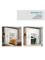 Guarda Roupa Casal 6 Portas 2 Gavetas Porto Branco Carraro