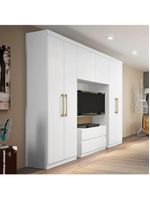 Guarda Roupa Casal 6 Portas 2 Gavetas Porto Branco Carraro