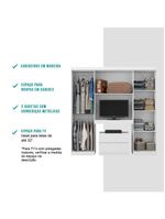 Guarda Roupa Casal 6 Portas 2 Gavetas Porto Branco Carraro