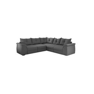 Sofá De Canto 5 Lugares Com Retrátil Qatar Suede Cinza Cinza