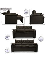 Conjunto Sofá 3 E 2 Lugares Retrátil Reclinável