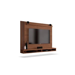 Painel Para Tv Até 50 Polegadas Dijon Ripado C/ Prateleira Naturale