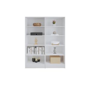 Estante Livreiro Multiuso Mirage 8 Prateleiras 1,77m Branco Viero Branco