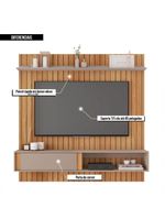 Painel Bancada Para Tv Até 65 Polegadas Sena Marrom Caemmun