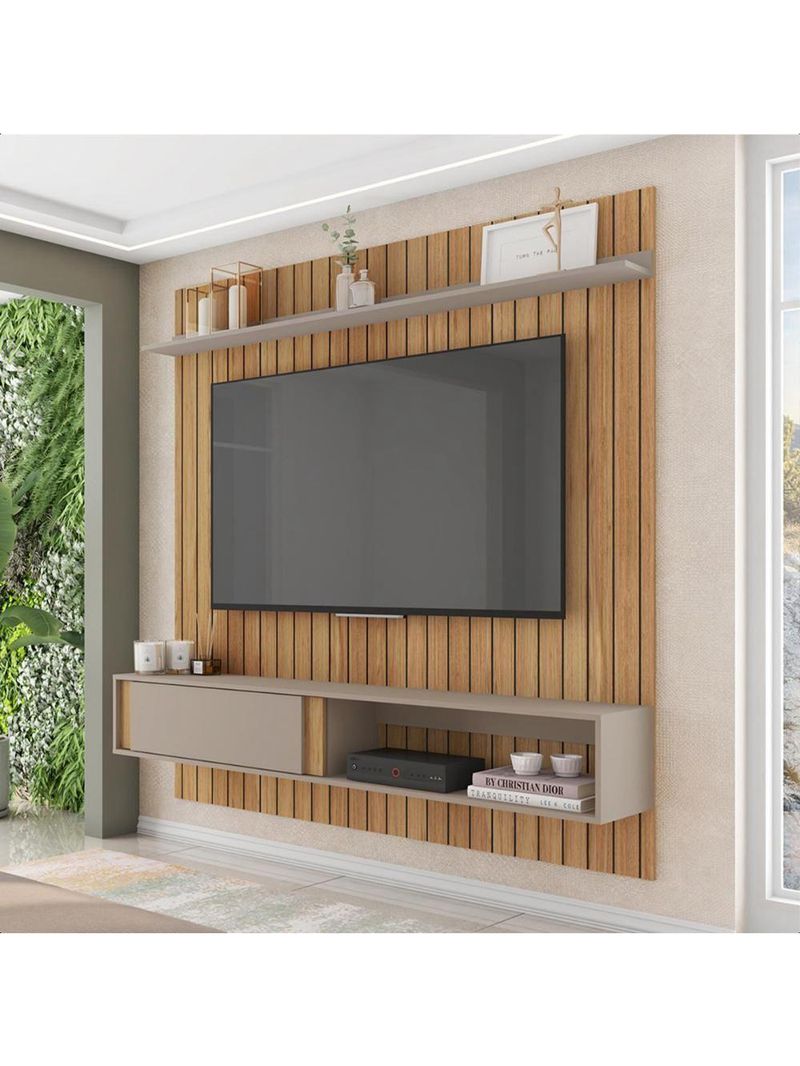 Painel Bancada Para Tv Até 65 Polegadas Sena Marrom Caemmun