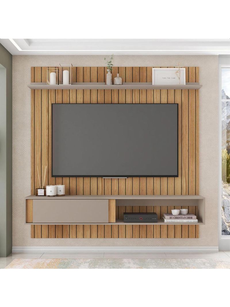 Painel Bancada Para Tv Até 65 Polegadas Sena Marrom Caemmun