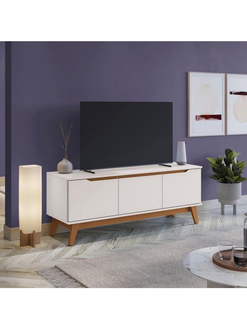 Rack Kappesberg 3 Portas Branco 136cm