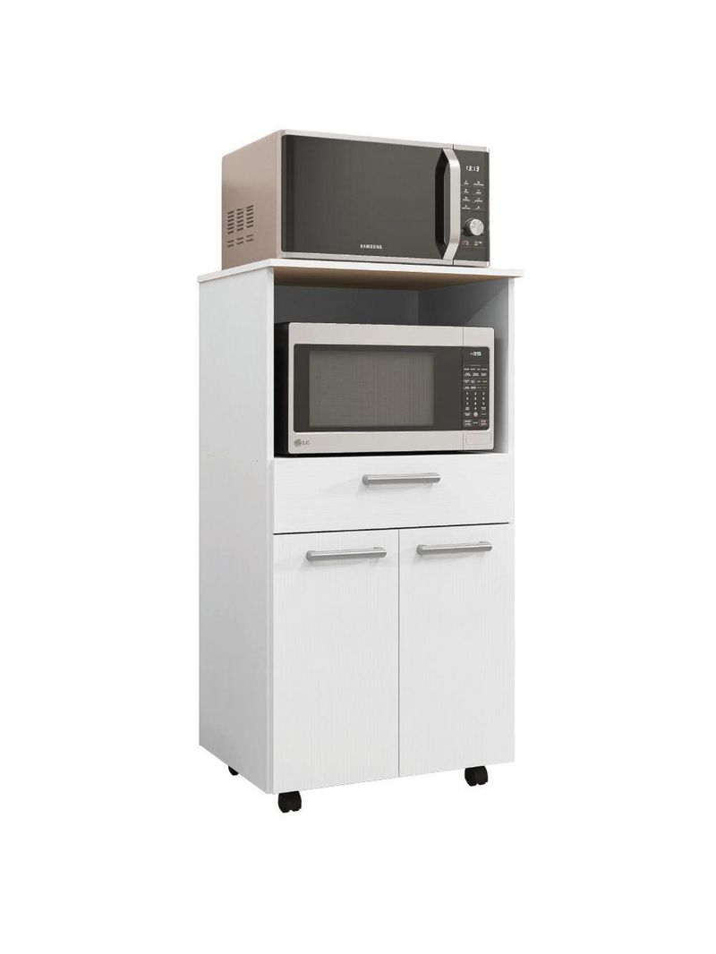 Armário de Cozinha Balcão Multiuso Duplo Forno Duetto Branco Kit's Paraná