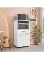 Armário de Cozinha Balcão Multiuso Duplo Forno Duetto Branco Kit's Paraná