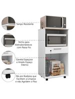 Armário de Cozinha Balcão Multiuso Duplo Forno Duetto Branco Kit's Paraná
