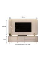 Rack Bancada c/Painel p/TV até 75 Polegadas Celine-DJ Móveis