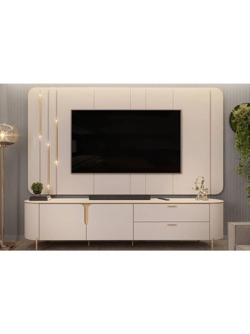 Rack Bancada c/Painel p/TV até 75 Polegadas Celine-DJ Móveis