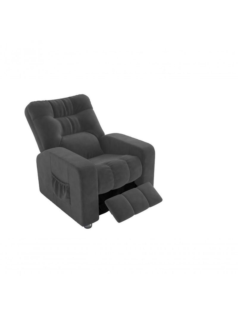 Poltrona Matrix Reclinável Azera - Veludo Chumbo