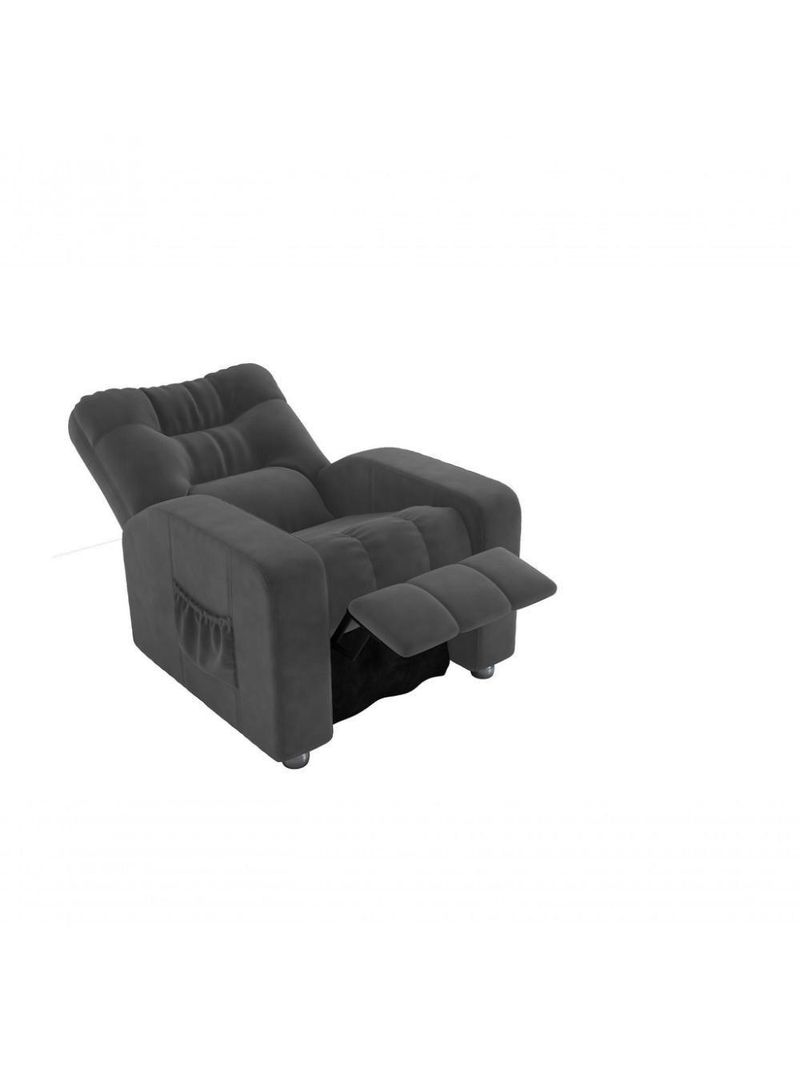 Poltrona Matrix Reclinável Azera - Veludo Chumbo