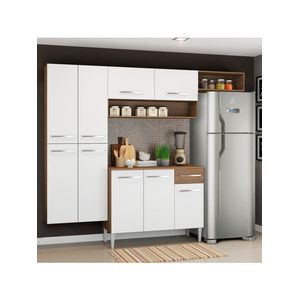 Cozinha Emilly Paneleiro Armario Balcão Branco Madesa