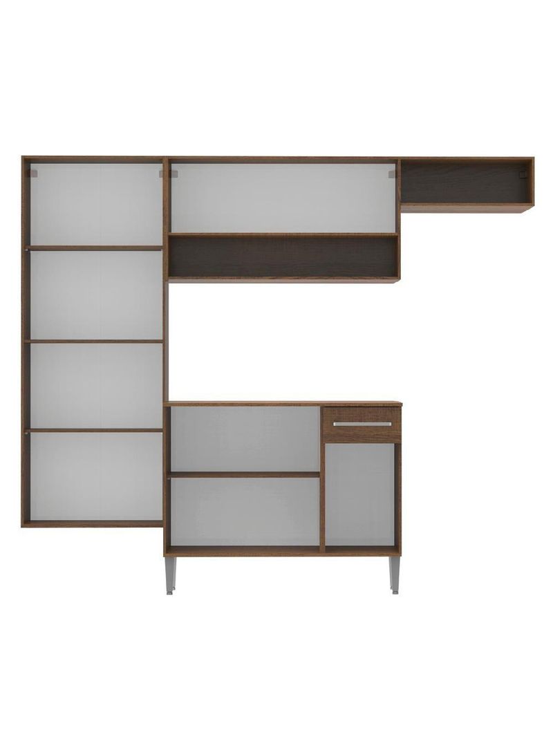 Cozinha Emilly Paneleiro Armario Balcão Branco Madesa