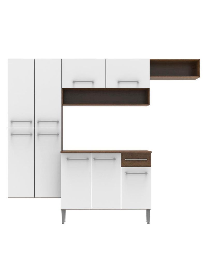 Cozinha Emilly Paneleiro Armario Balcão Branco Madesa