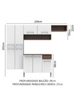 Cozinha Emilly Paneleiro Armario Balcão Branco Madesa