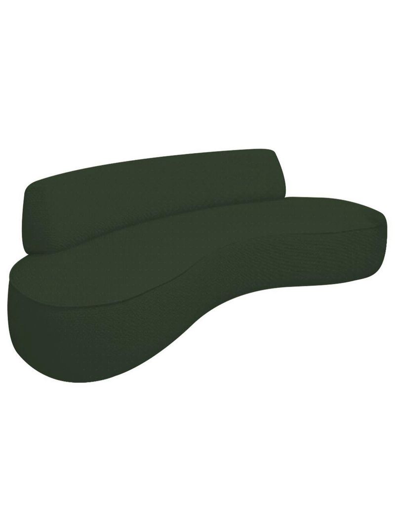 Sofá Curvo 2 Lugares Amsterdã 160cm Linho - Doce Sonho Móveis Cor Verde